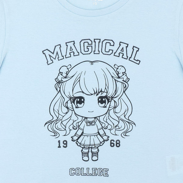 מארז 2 חליפות תכלת-שחור-לבן בנות