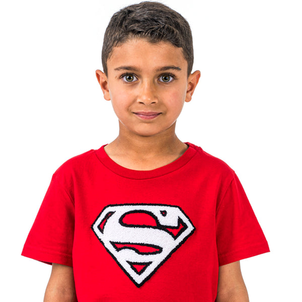 חולצת לוגו סופרמן עם אפליקציה בולטת בנים 4-10
