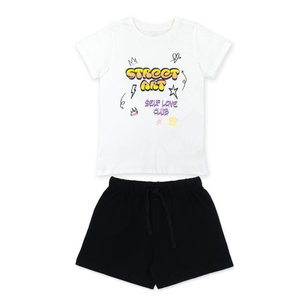 מארז 2 חליפות הדפסי גרפיטי ודובי בנות