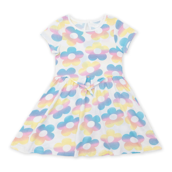 זוג שמלות סגולה ולבנה הדפסים אולאובר בנות