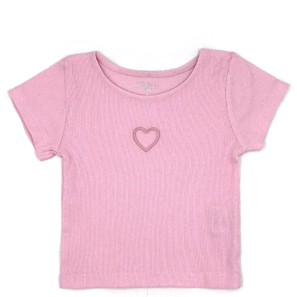 חולצת ריב עם פתח בצורת לב בנות 4-12