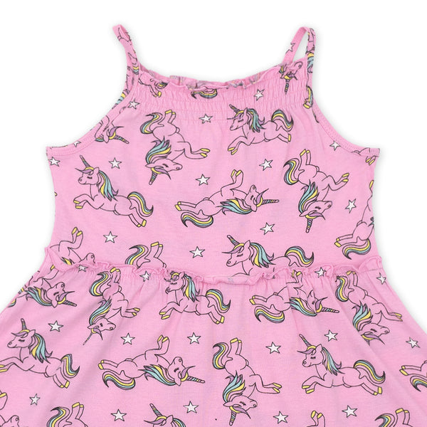 זוג שמלות ללא שרוולים חדי קרן אפור ורוד בנות