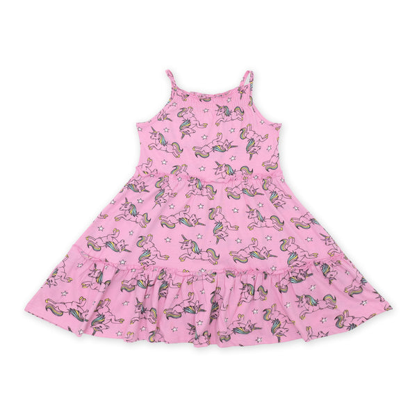 זוג שמלות ללא שרוולים חדי קרן אפור ורוד בנות