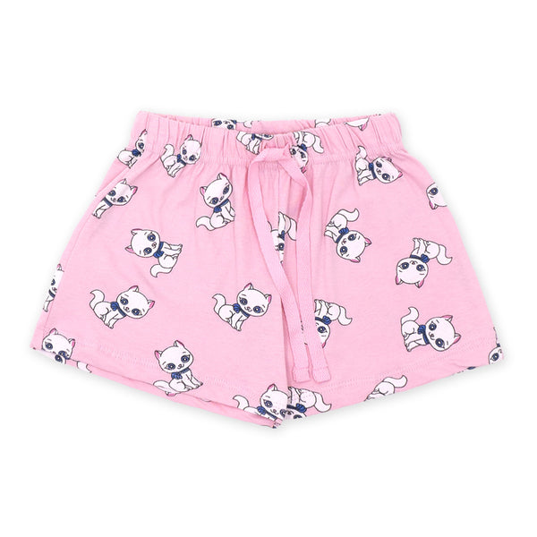 זוג פיג'מות חתולים ורודות בנות