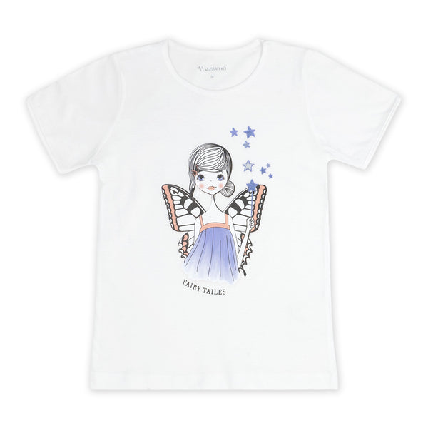 זוג פיג'מות עם הדפסי פיה וכוכבים בנות