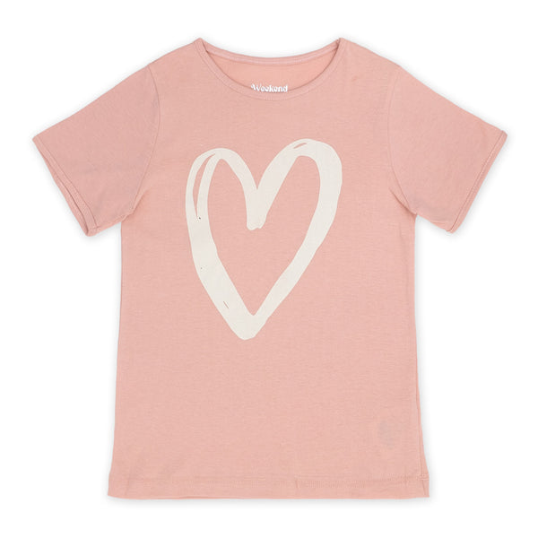 זוג פיג'מות עם הדפסי לבבות ודובדבנים בנות