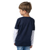 מארז 3 חולצות מודפסות כחול-לבן-אפור בנים 10-14