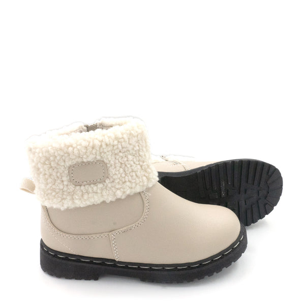 מגפי אופנה עם רוכסן ופרווה