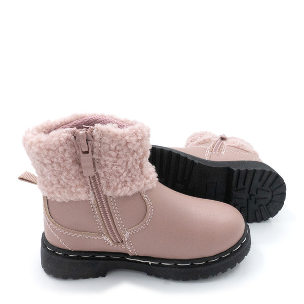 מגפי אופנה עם רוכסן ופרווה