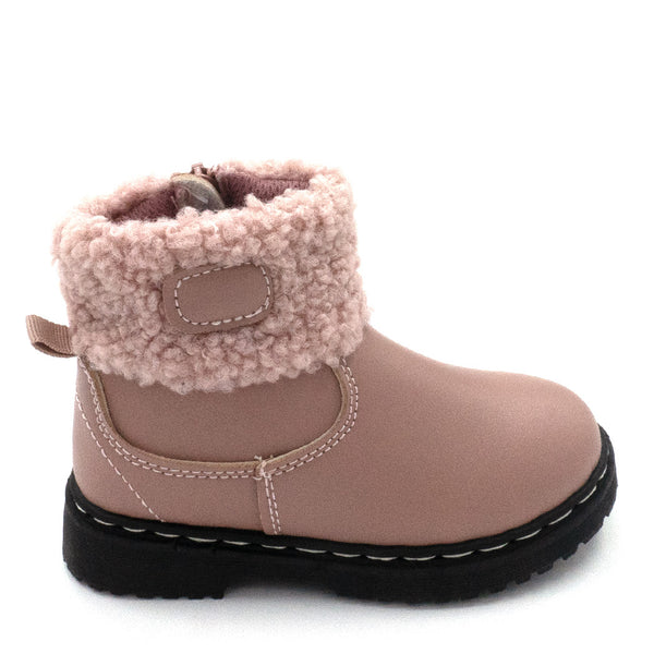 מגפי אופנה עם רוכסן ופרווה