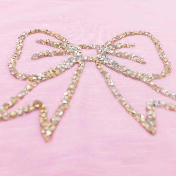 זוג חולצות עם אפליקציה וסיומת גומי בנות