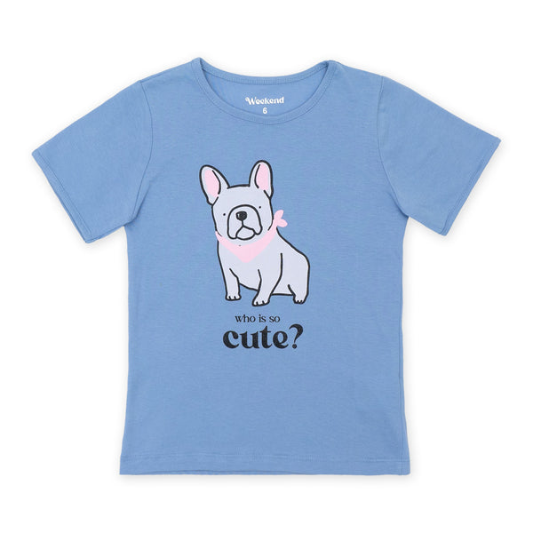 זוג פיג'מות בהדפסי בולדוגים בנות