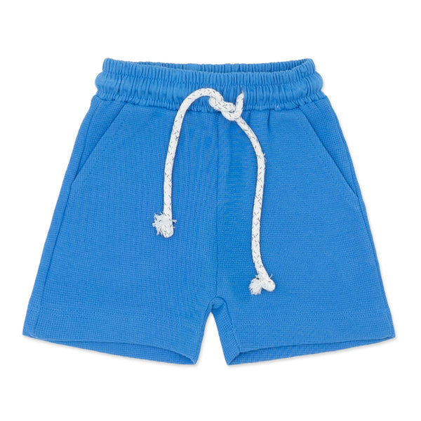 שני מכנסי בד פיקה חום-כחול תינוקות בנים