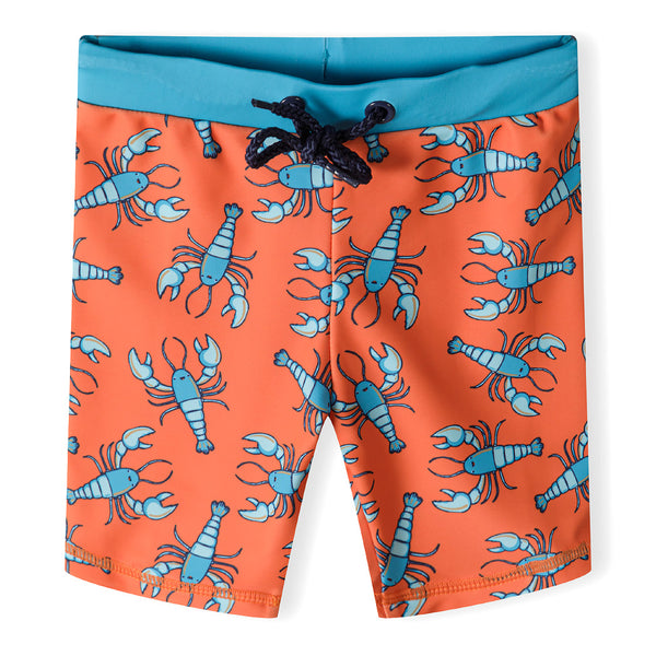 חליפת שחייה בשני חלקים הדפס לובסטר תינוקות ופעוטים