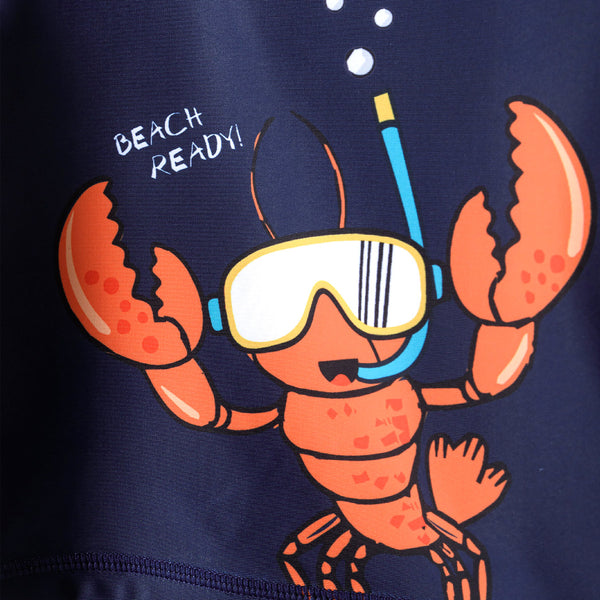 חליפת שחייה בשני חלקים הדפס לובסטר בנים