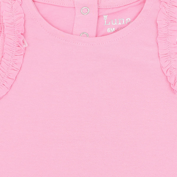 מארז 3 חולצות עם מלמלה ללא שרוול תינוקות בנות