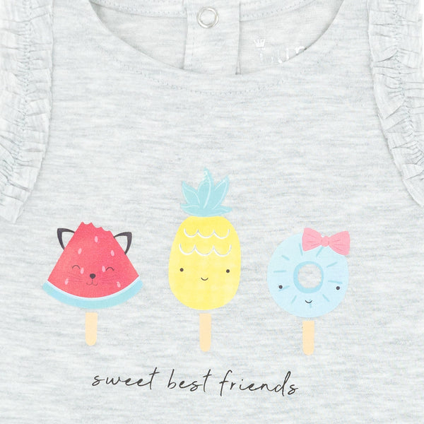 מארז 3 חולצות עם מלמלה ללא שרוול תינוקות בנות