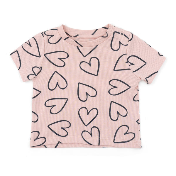 שתי פיג'מות ופל לבבות וסמיילי תינוקות ופעוטות בנות