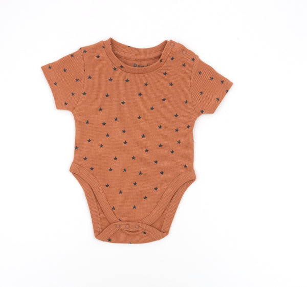 מארז 3 בגדי גוף כתום-אפור-לבן בד ופל תינוקות בנים