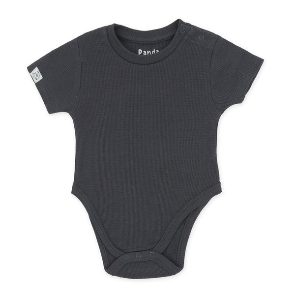 מארז 3 בגדי גוף כתום-אפור-לבן בד ופל תינוקות בנים