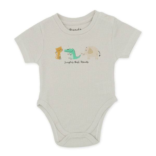 מארז 3 בגדי גוף צהוב-אפור-אבן בד ופל תינוקות בנים