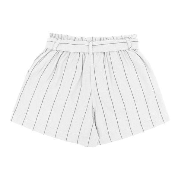 מכנס פשתן פסים עם חגורה בנות