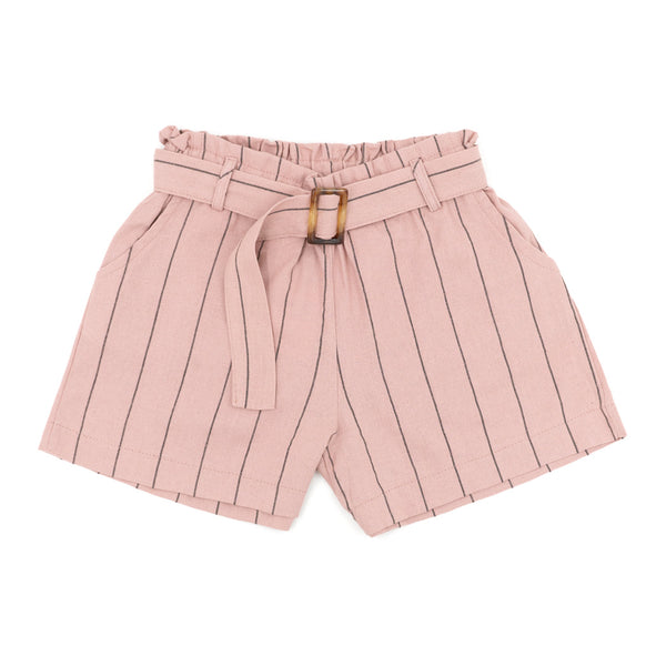 מכנס פשתן פסים עם חגורה בנות
