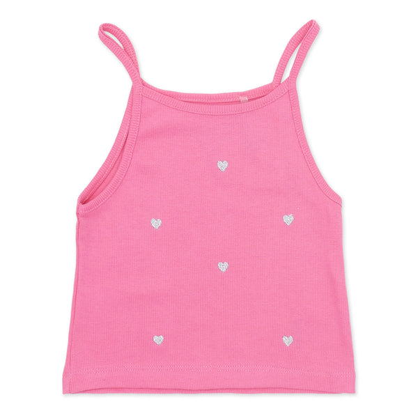 זוג גופיות ריב רקומות תותים ולבבות בנות