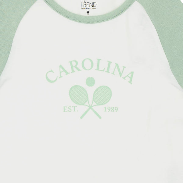 זוג חולצות עם אפליקציות לבן-קרם בנות