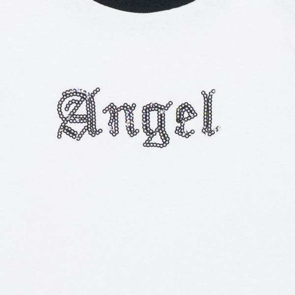 זוג חולצות עם אפליקציות לבן-קרם בנות