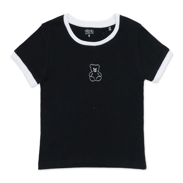 זוג חולצות עם אפליקציות מנטה-שחור בנות