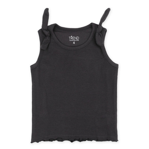 זוג חליפות גופיה בד ריב ורוד פסים ושחור בנות