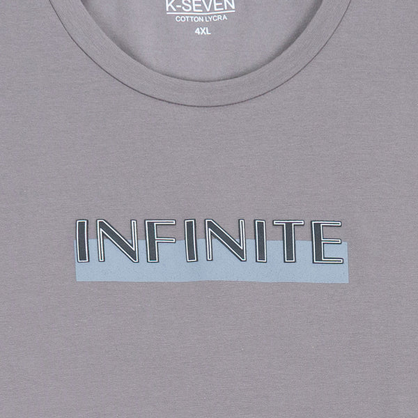 חולצת לייקרה עם הדפס פלסטי Infinite מידות גדולות גברים 4XL-6XL