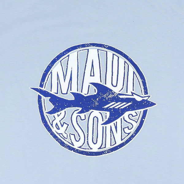 חולצת Maui & Sons תכלת מודפסת כריש גברים