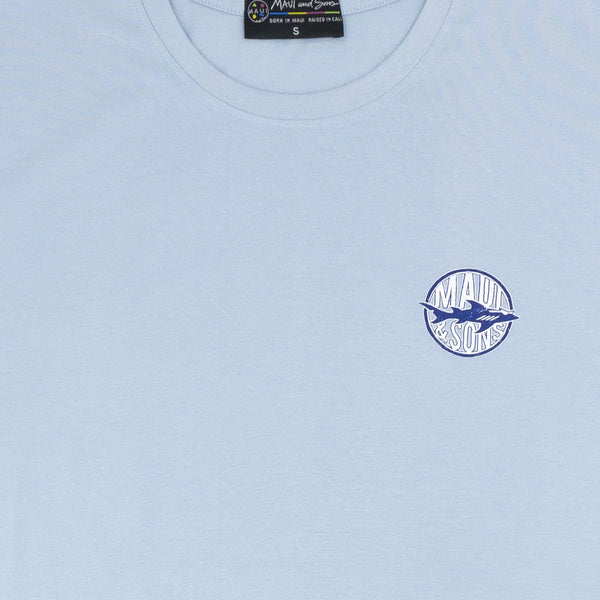 חולצת Maui & Sons תכלת מודפסת כריש גברים