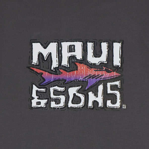 חולצת Maui & Sons אפורה מודפסת כריש גברים