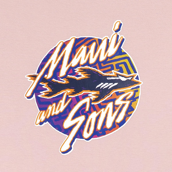 חולצת Maui & Sons ורודה מודפסת כריש גברים