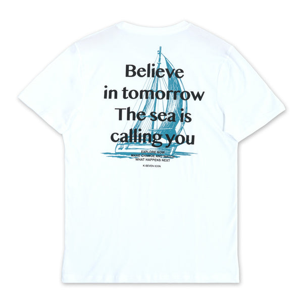 חולצה מודפסת דו צדדית Believe In Tomorrow גברים