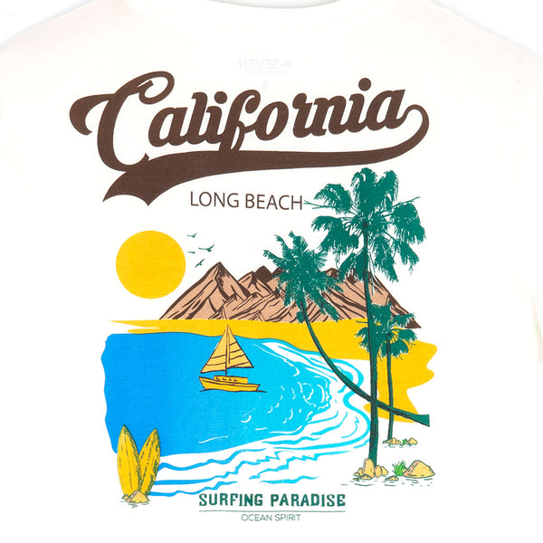 חולצה מודפסת דו צדדית California גברים