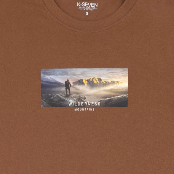 חולצה מודפסת Wilderness Mountains גברים S-XXL