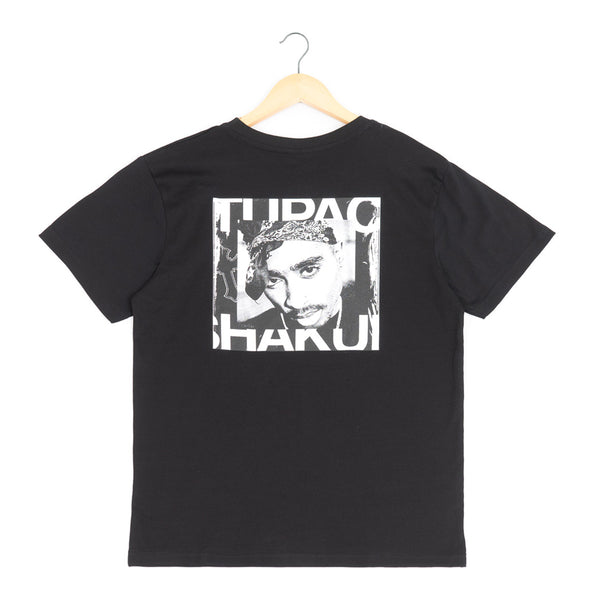 חולצת טופאק שאקור Tupac אוברסייז שחורה גברים
