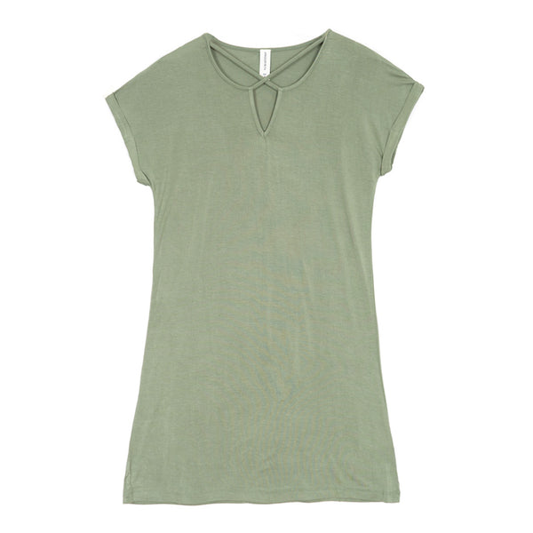 שמלת ויסקוזה עם צווארון וי נשים