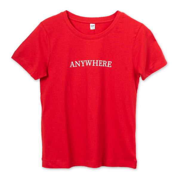 חולצה עם הדפס מובלט Anywhere נשים