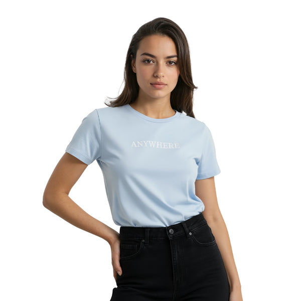 חולצה עם הדפס מובלט Anywhere נשים