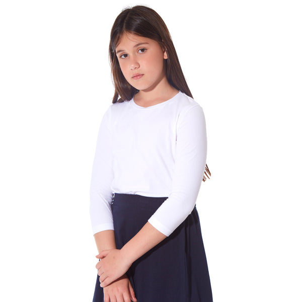 מארז 8 חולצות לייקרה שרוול 3/4 צווארון ניקי בנות