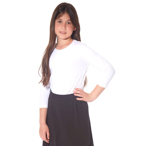 מארז 8 חולצות לייקרה שרוול 3/4 צווארון ניקי בנות