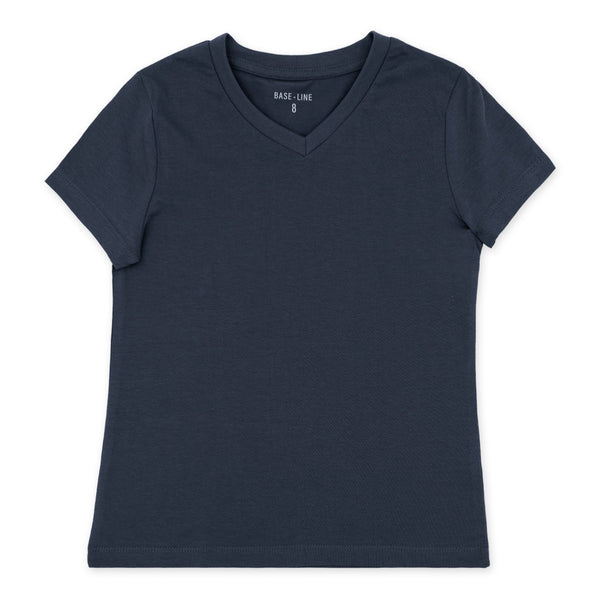 מארז 8 חולצות כותנה קצרות צווארון וי בנות