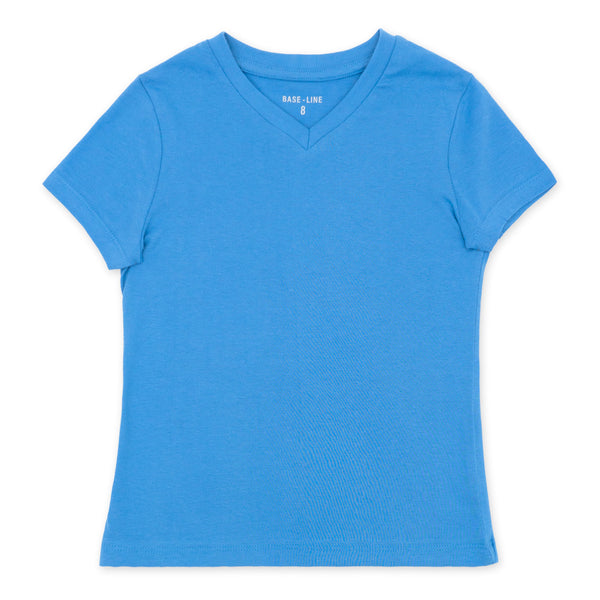 מארז 8 חולצות כותנה קצרות צווארון וי בנות