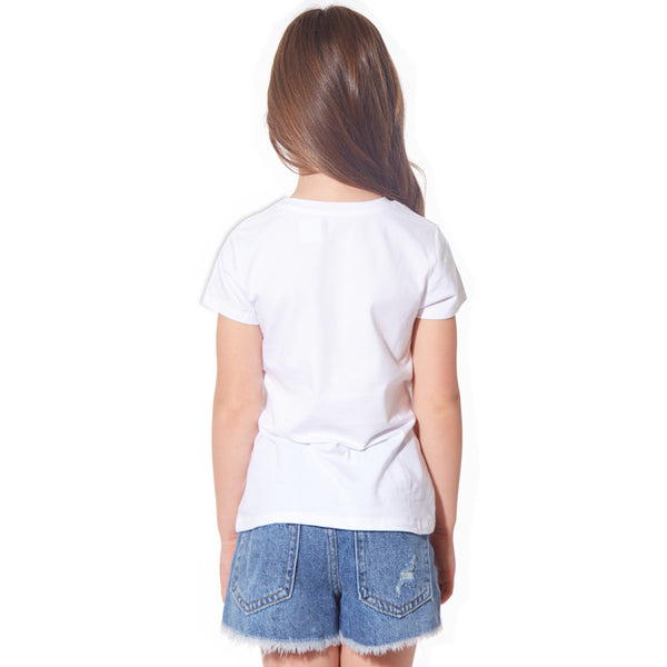 מארז 8 חולצות כותנה קצרות צווארון וי בנות