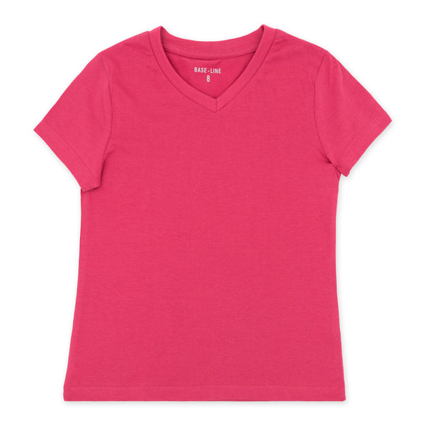 מארז 8 חולצות כותנה קצרות צווארון וי בנות